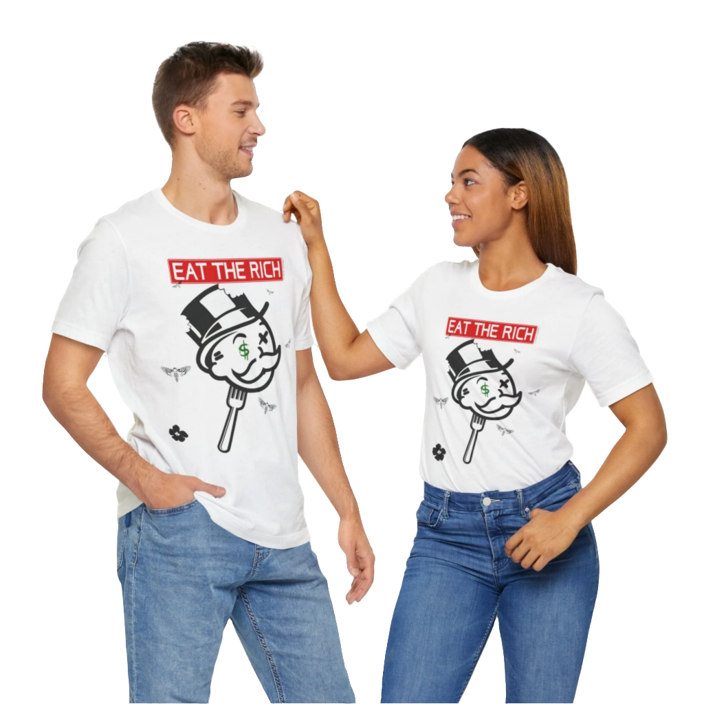 Mr.Monopoly Eat The Rich t-shirt mineral washed tee shirt butterfly death head moth short sleeve tie dye tie-dye