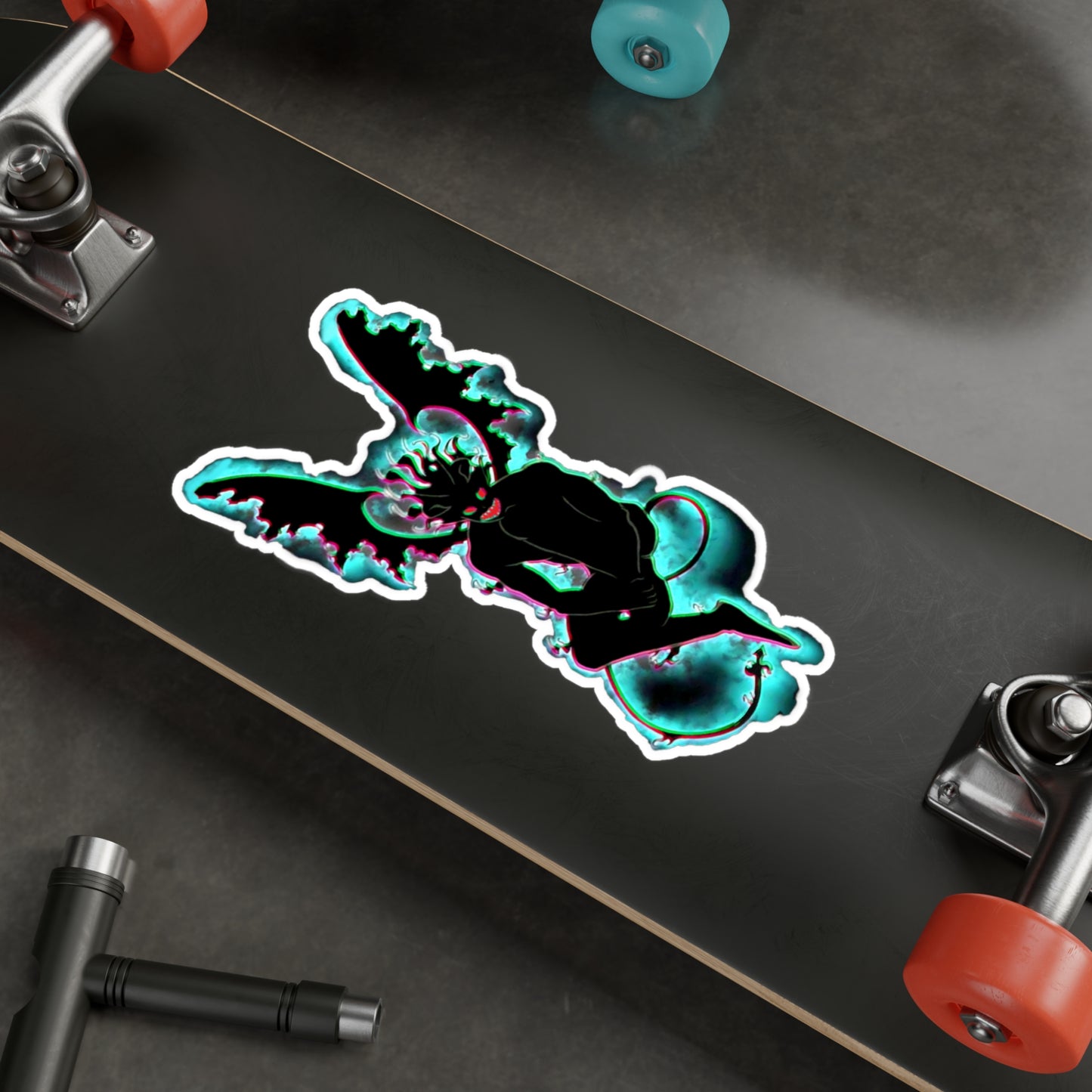 asta Demon Black Clover anti magic anime monster possession evil devil red eyes red eye asta cool anime animation graphic design big waterproof  sticker decal 