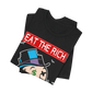 Mr.Monopoly Eat The Rich  t-shirt mineral washed tee shirt butterfly death head moth short sleeve tie dye tie-dye