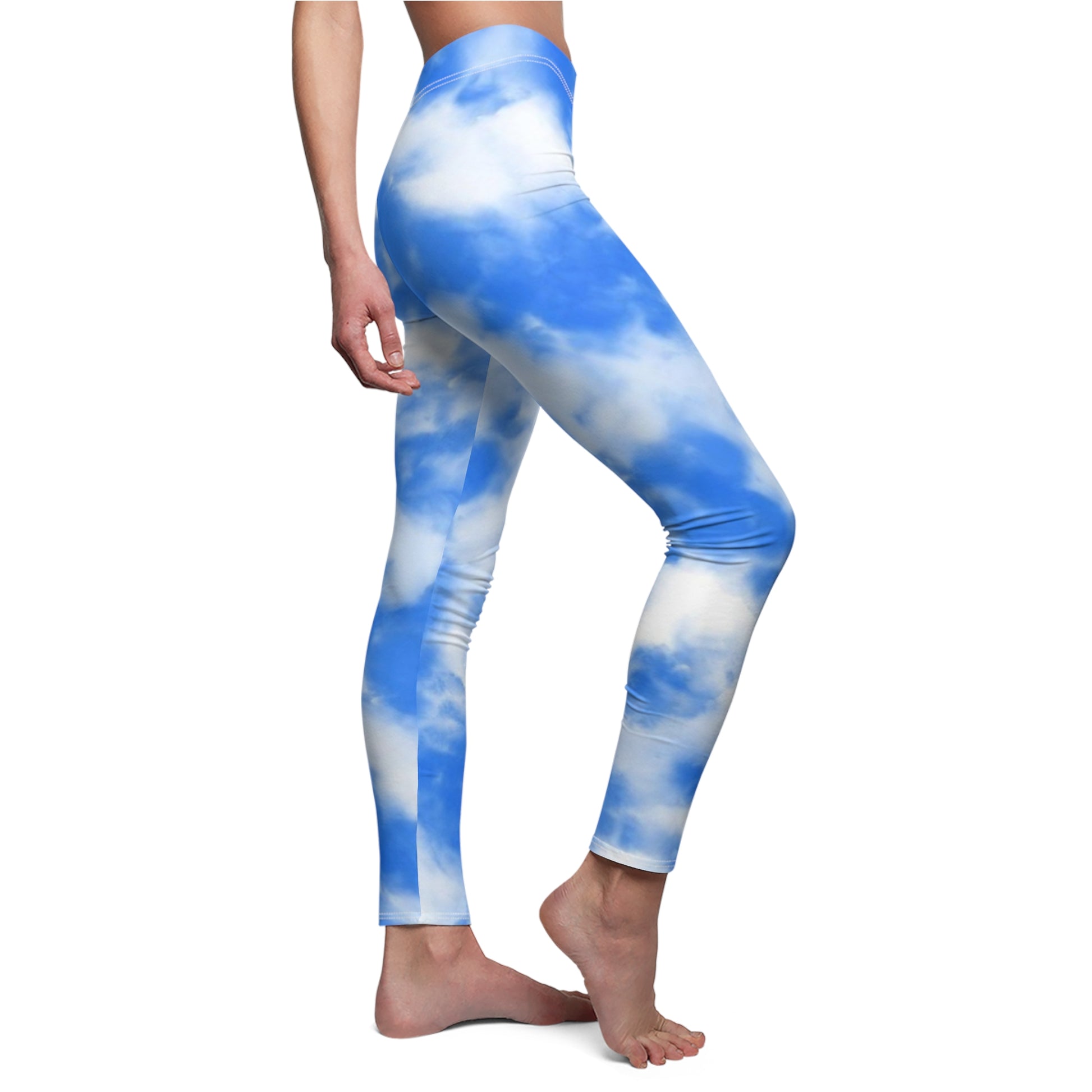 cloud sky light blue baby blue  flams fire women woman girl girls tie-dye tye-die tye-dye tie-die tie die tye dye legging capris capri workout shorts pants spandex yoga colorful running 