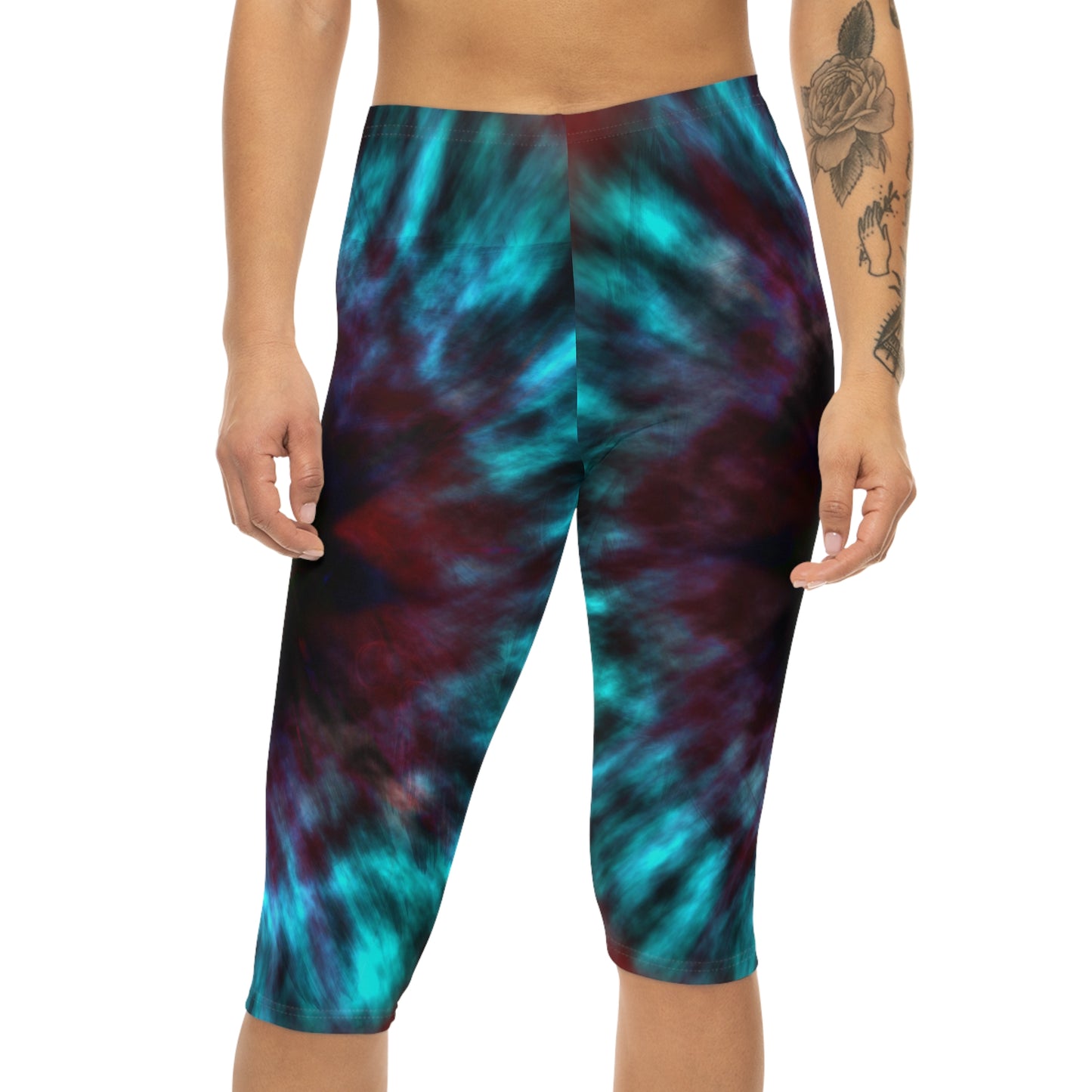 Galaxy Tie-dye Women Capri Leggings