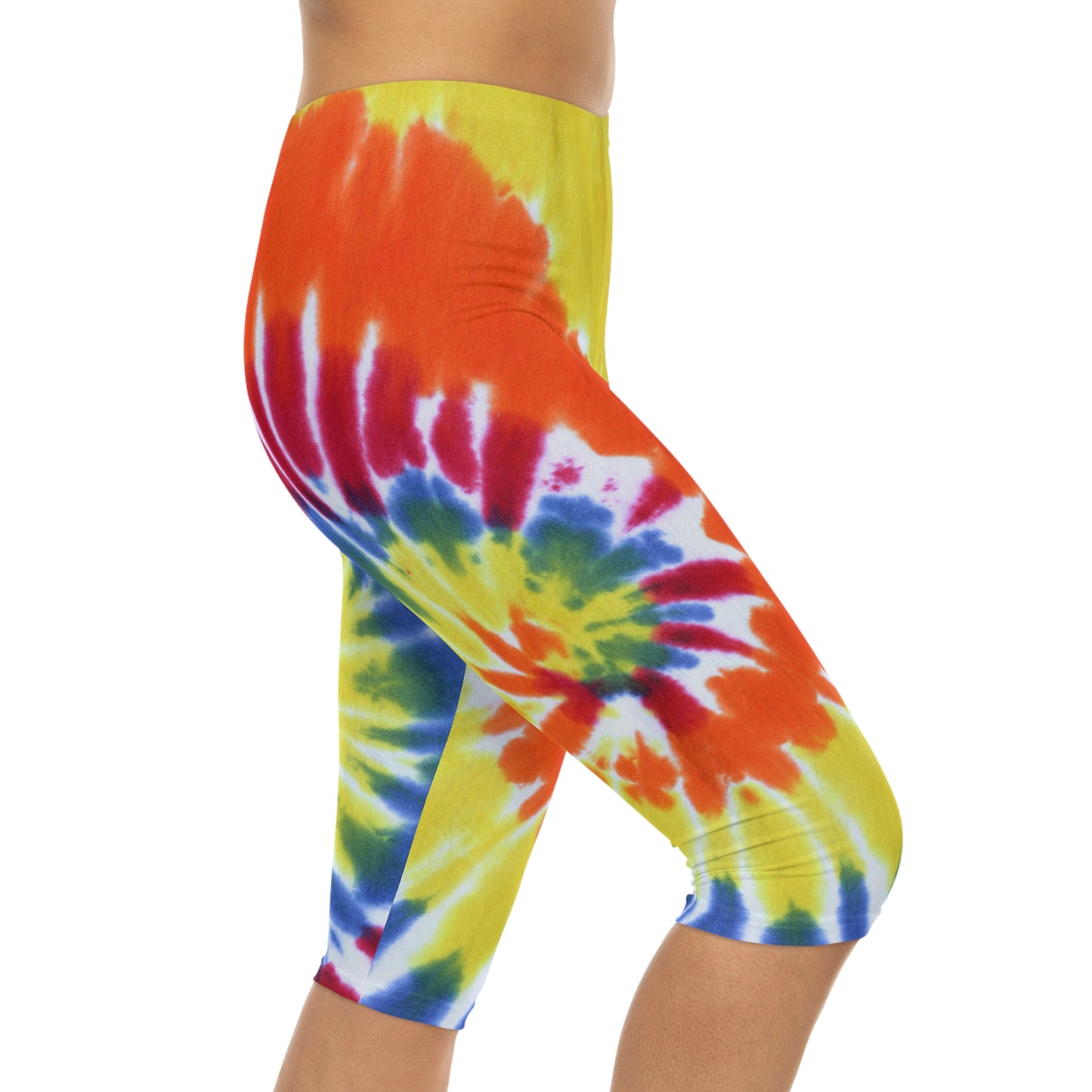 tie-dye tye-dye die-die tie die tye dye leggings capri spandex tights running yoga workout pants woman women colorful rainbow 