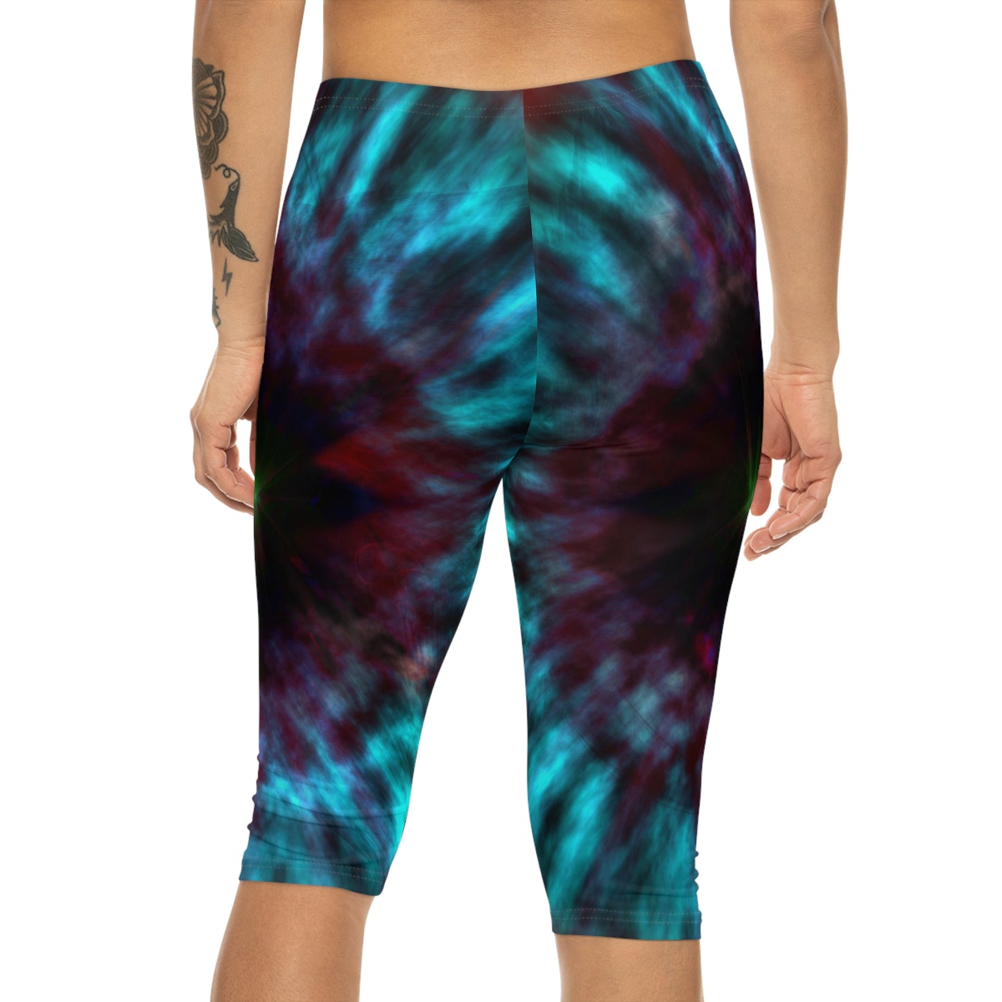 Galaxy Tie-dye Women Capri Leggings