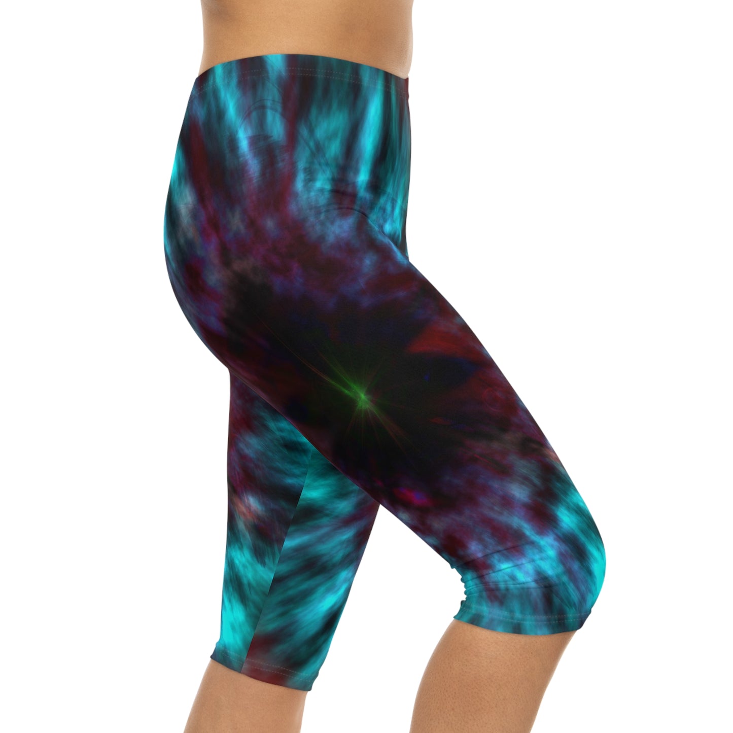 Galaxy Tie-dye Women Capri Leggings