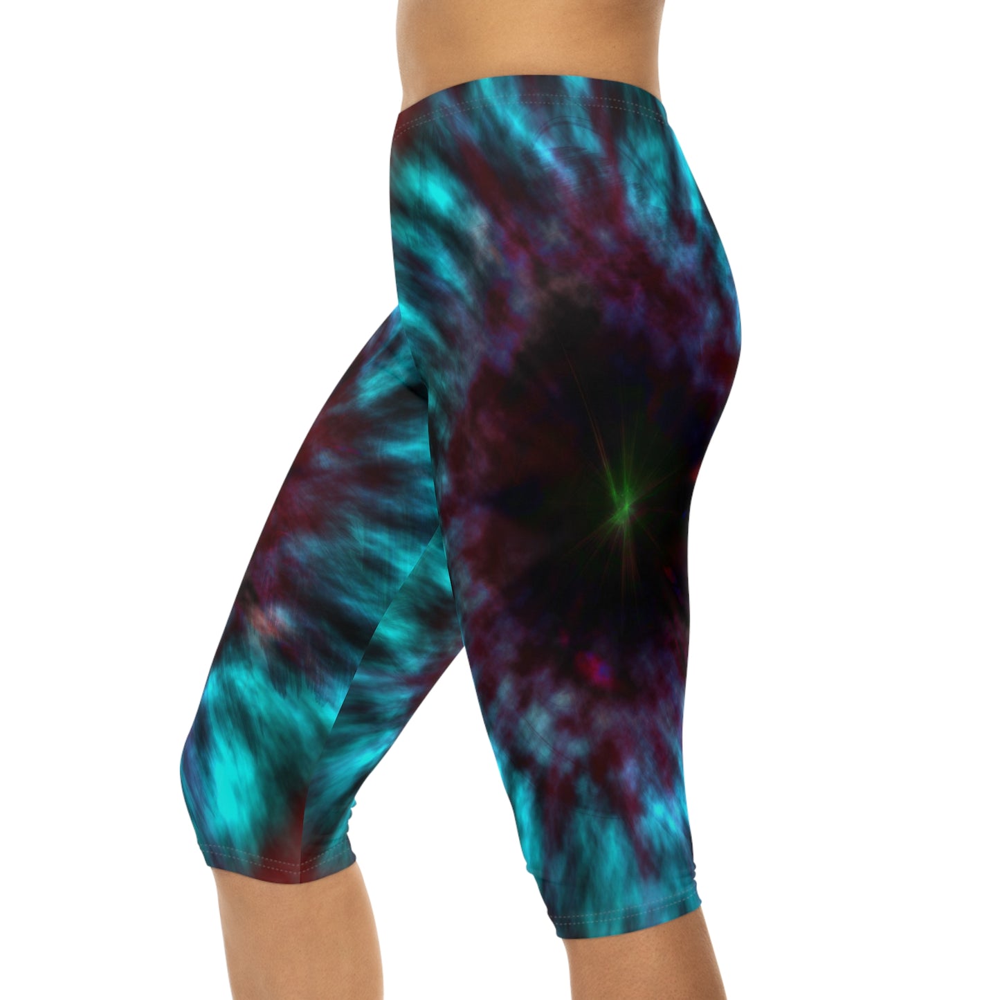 Galaxy Tie-dye Women Capri Leggings